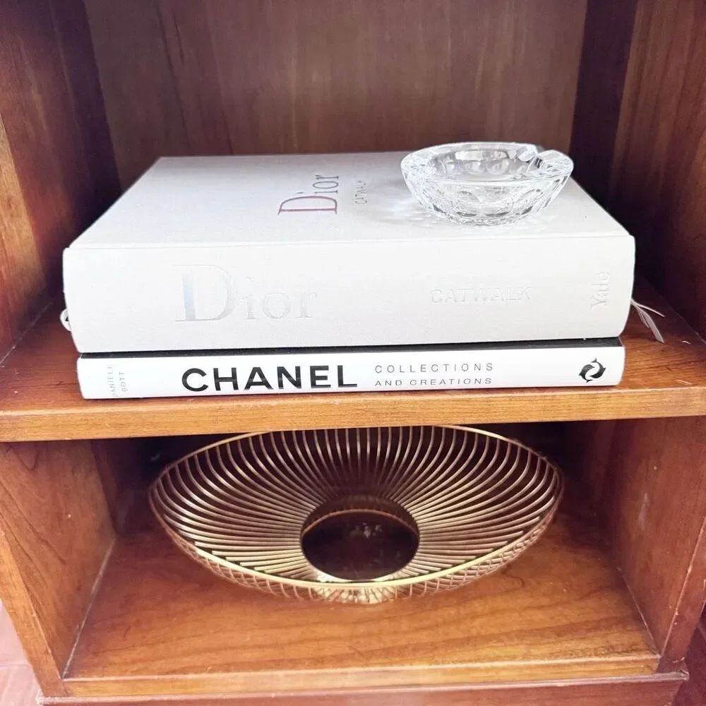 Vintage Crystal Ashtray Cut Glass Catchall Elegant Hollywood Regency Home Decor